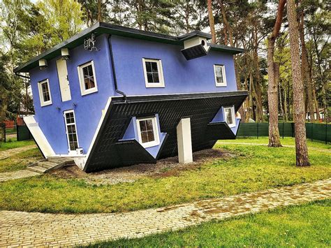 Upside Down House was built in Polanitsya village in Carpathians at the entrance to popular winter Ski Resort Bukovel.